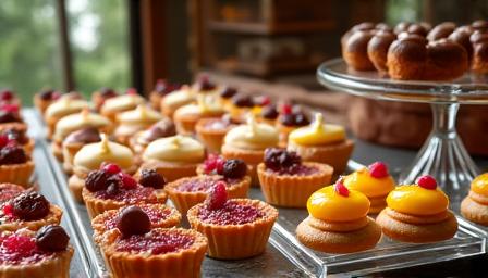Verfijnd dessertbuffet met diverse minipatisserie en zoetigheden