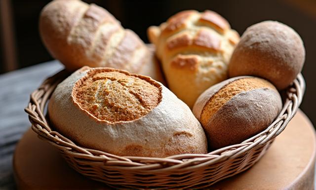 Mand met artisanaal zuurdesembrood